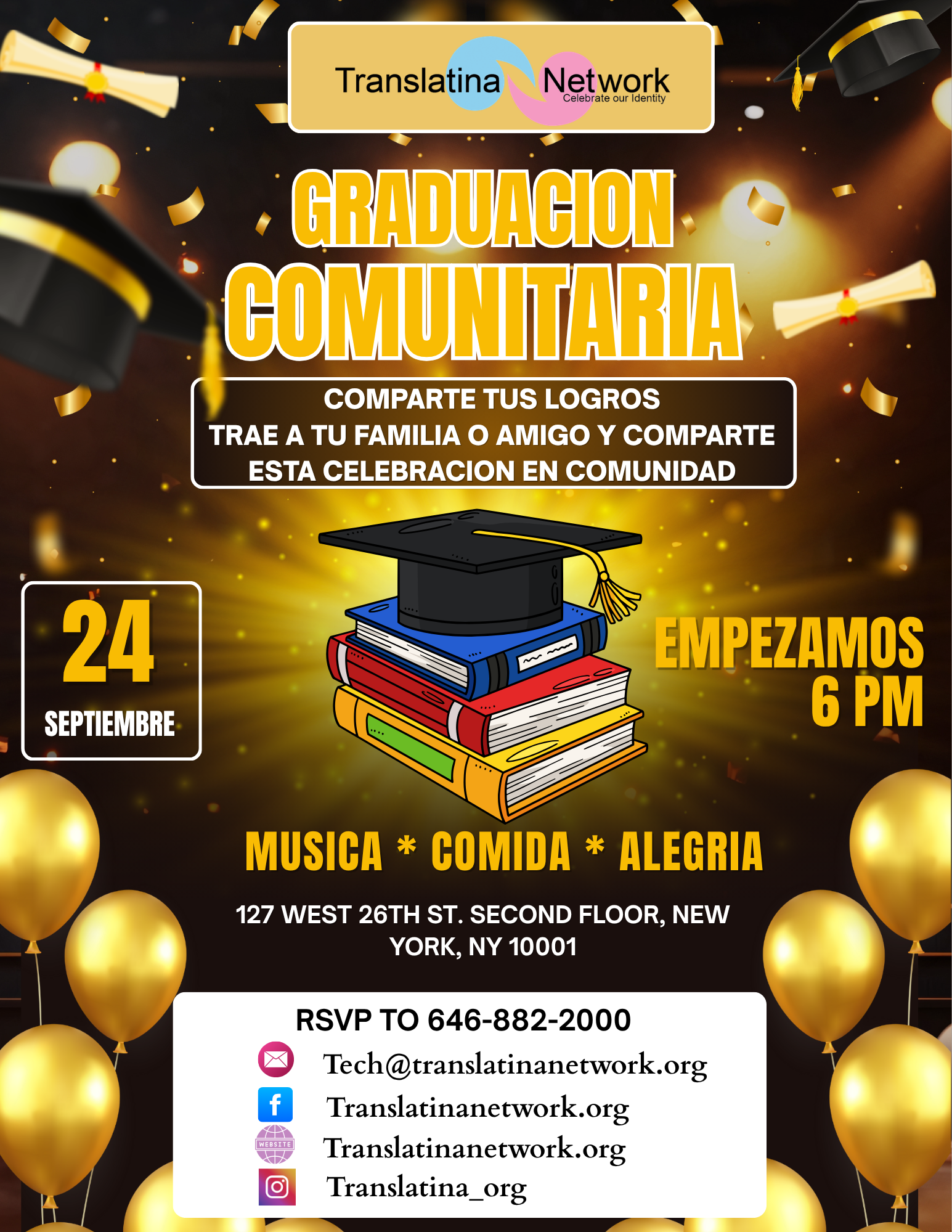 Graduacion Comunitaria flyer en espanol 0924